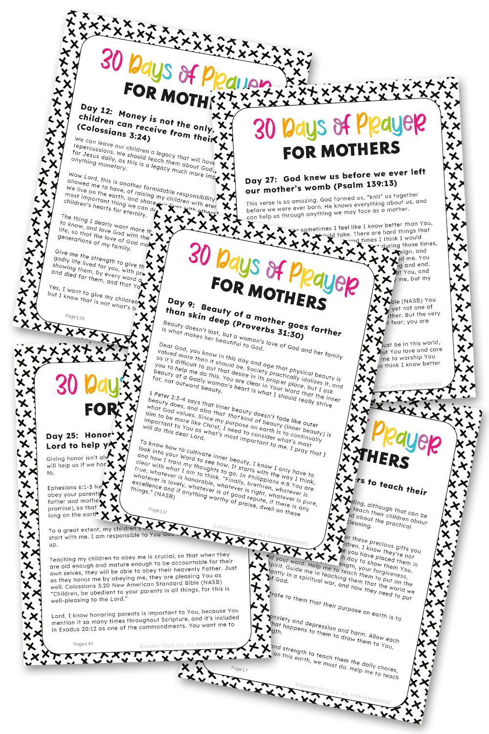 30 Days of Prayer for Mothers Binder