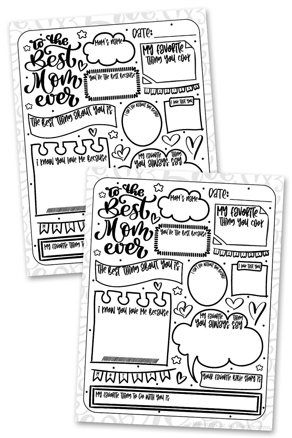 All About Mom Prompt Sheet