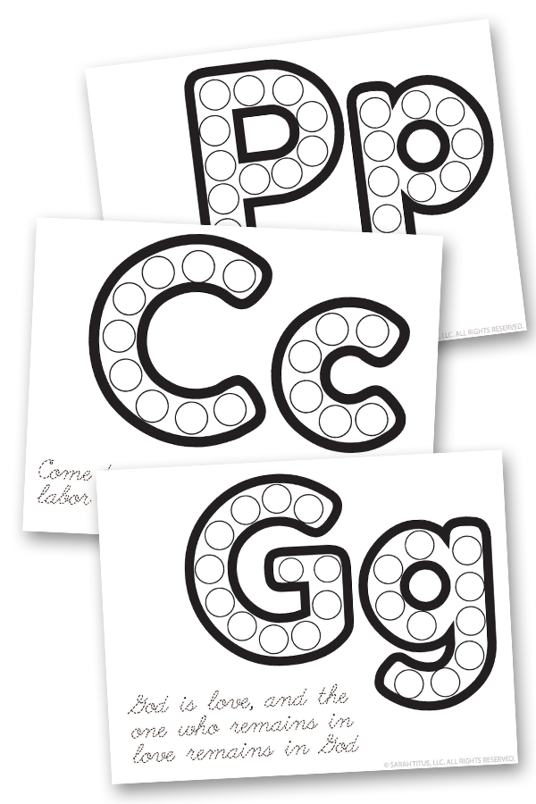 Bingo Daubers Bible Verses Alphabet