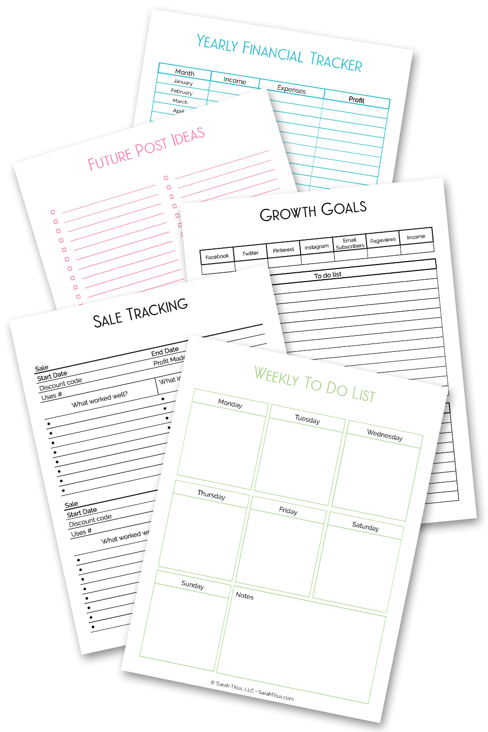 Blogging Binder {180+ pages} - Color and B/W