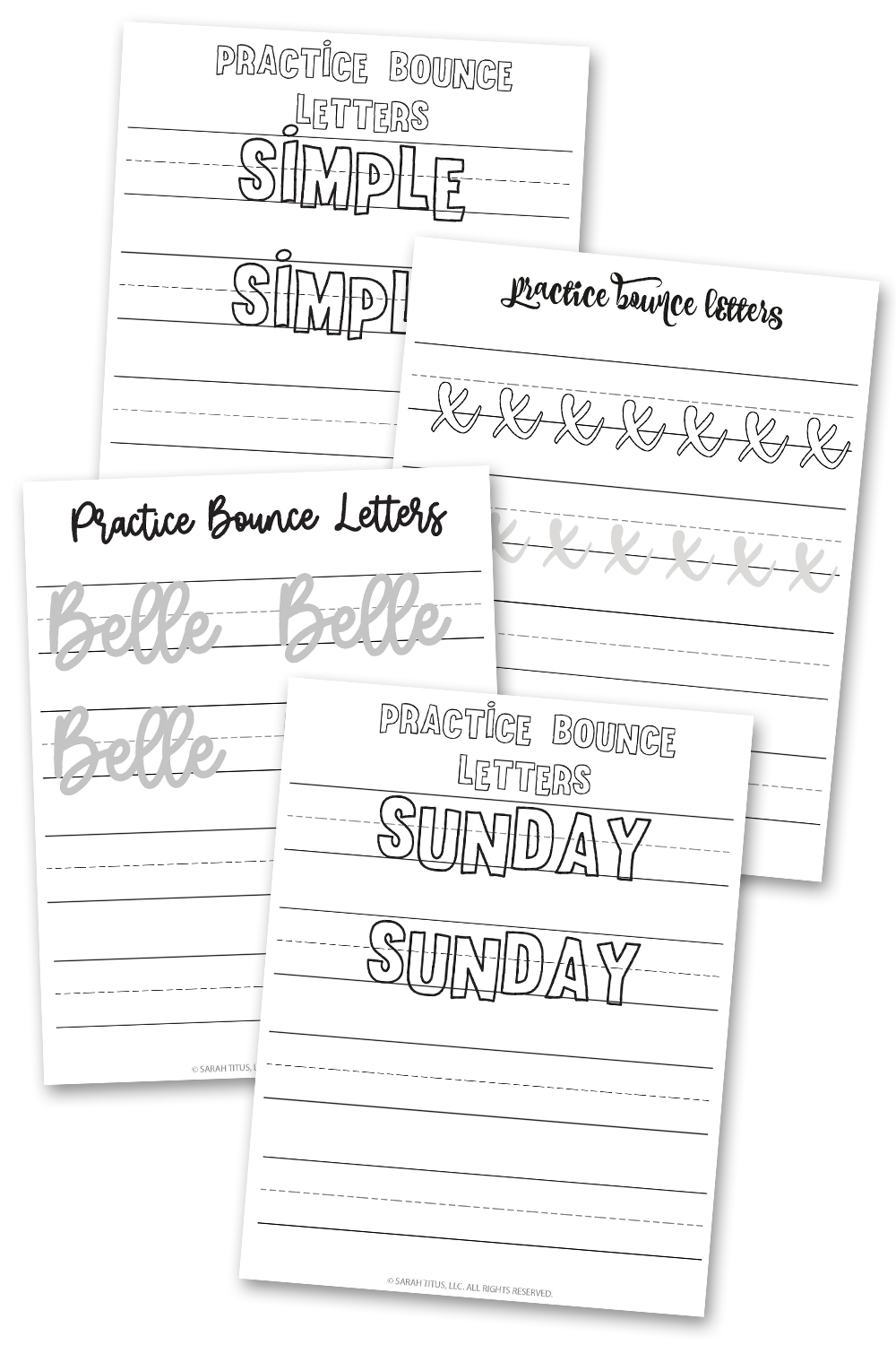 Bounce Hand Lettering Practice Binder