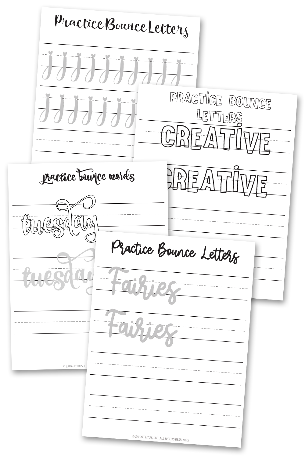 Bounce Hand Lettering Practice Binder