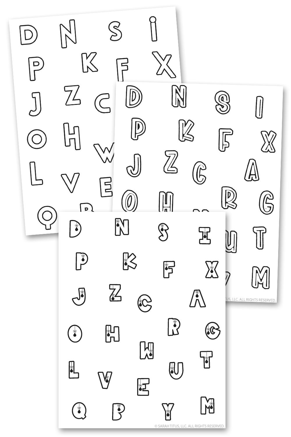 Bubble Letters Hand Lettering Practice Sheet Printables