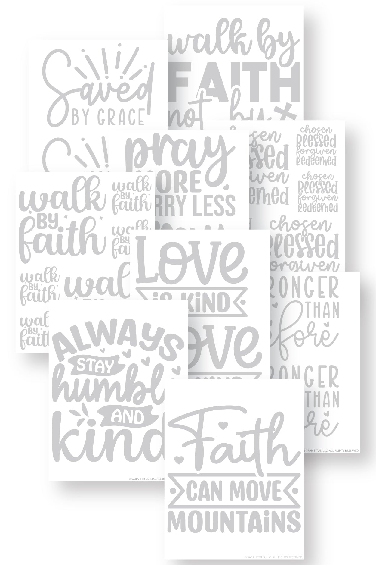 Christian Hand Lettering Practice Sheets {130+ Pages}