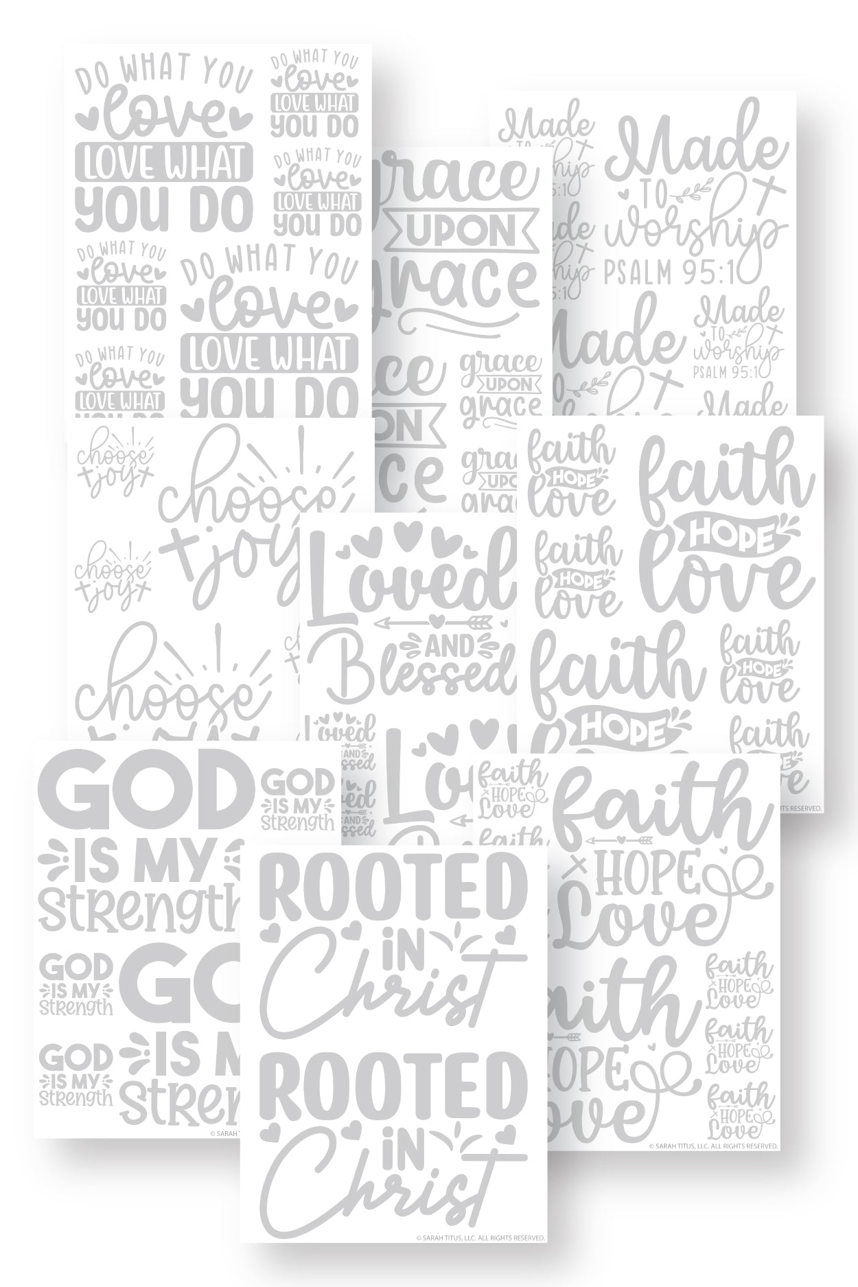 Christian Hand Lettering Practice Sheets {130+ Pages}