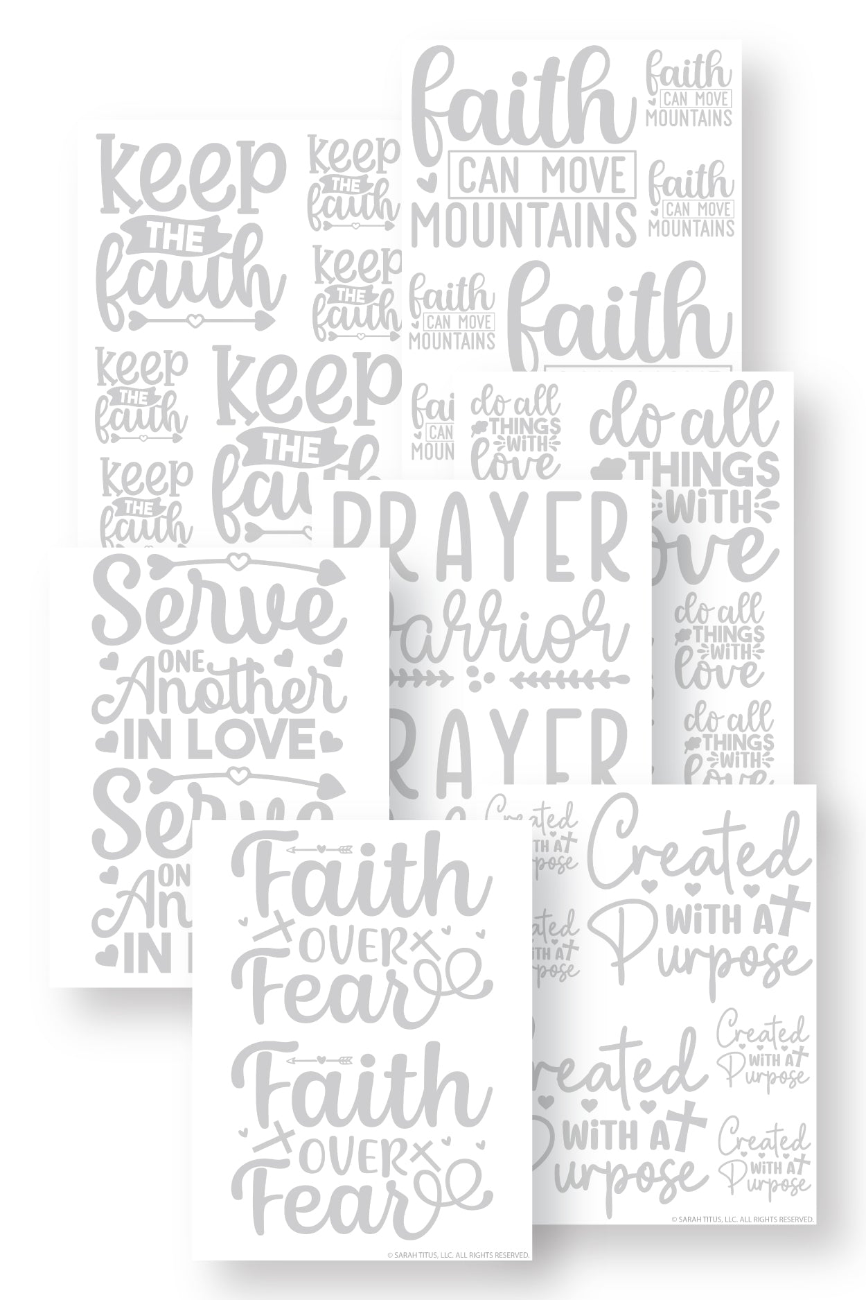 Christian Hand Lettering Practice Sheets {130+ Pages}