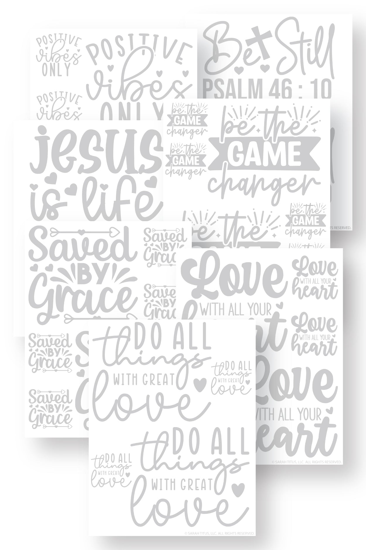 Christian Hand Lettering Practice Sheets {130+ Pages}