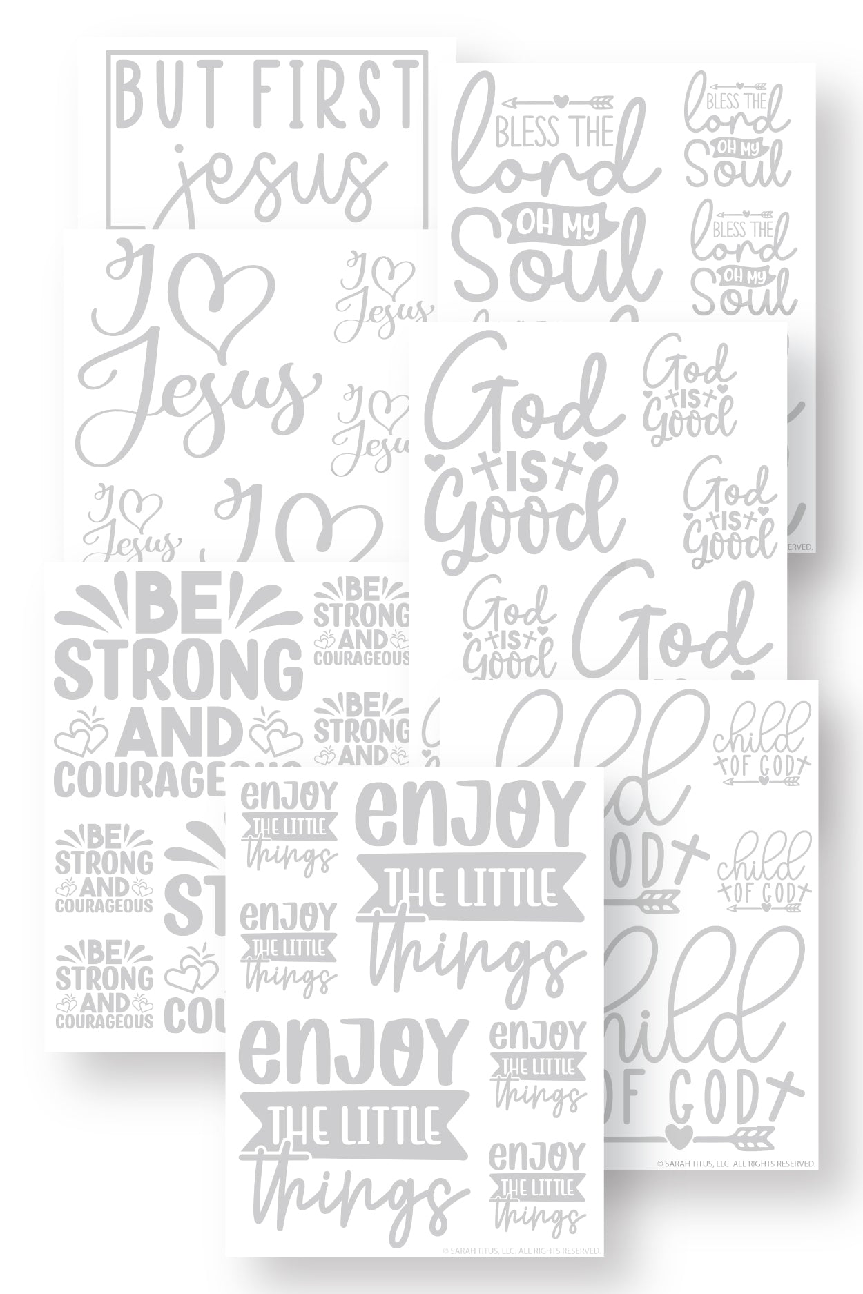 Christian Hand Lettering Practice Sheets {130+ Pages}