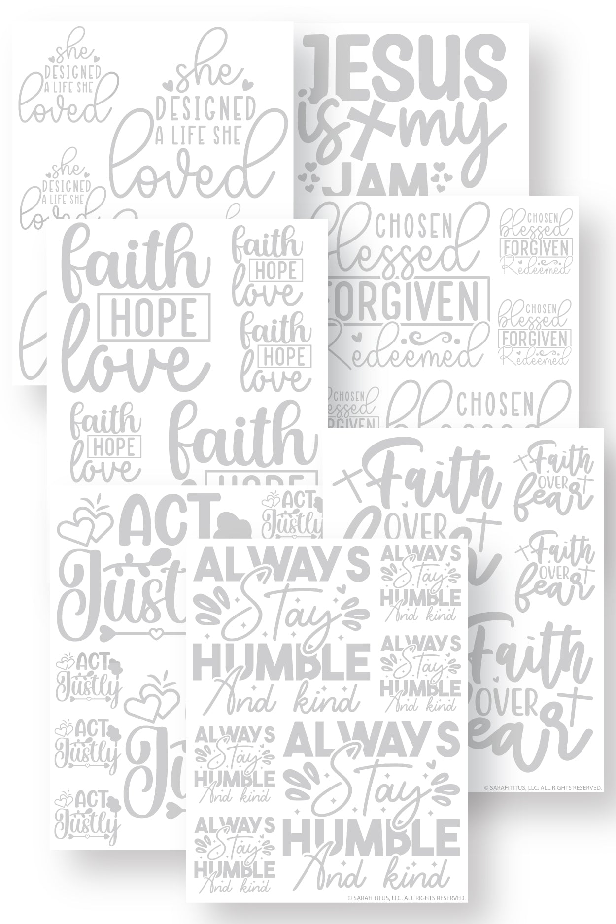 Christian Hand Lettering Practice Sheets {130+ Pages}