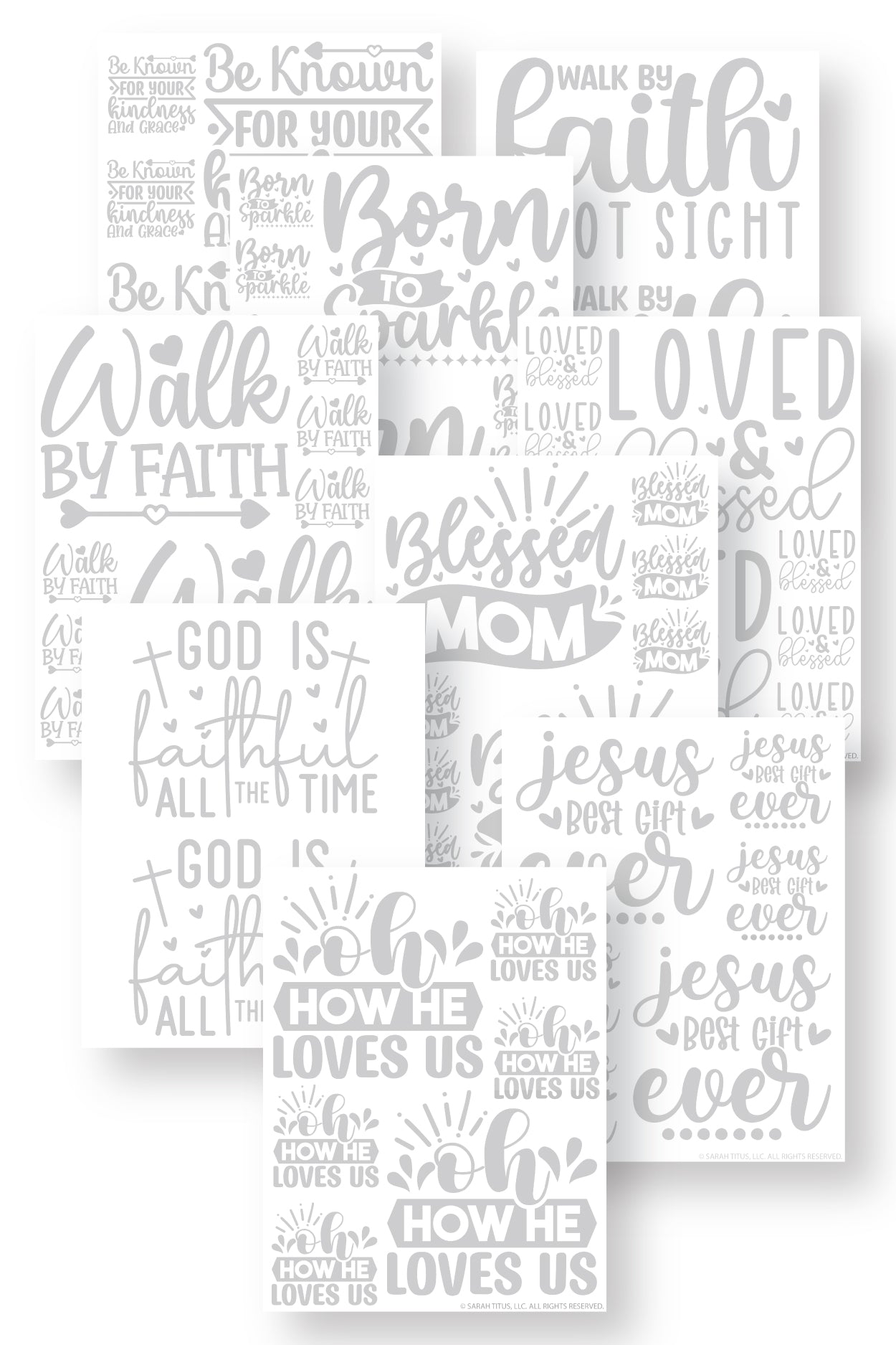 Christian Hand Lettering Practice Sheets {130+ Pages}