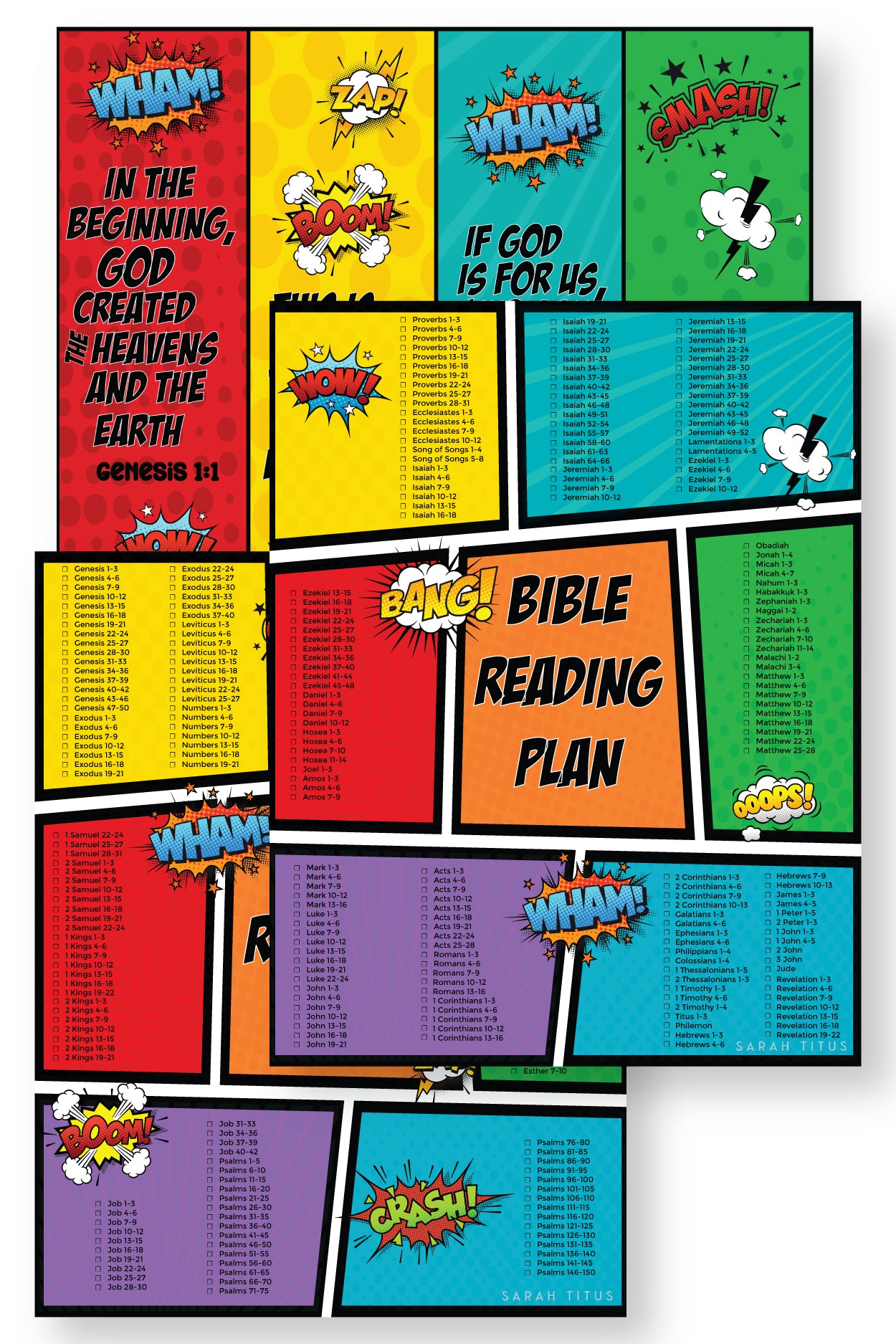 Comic Bible Reading Plan + Bookmarks