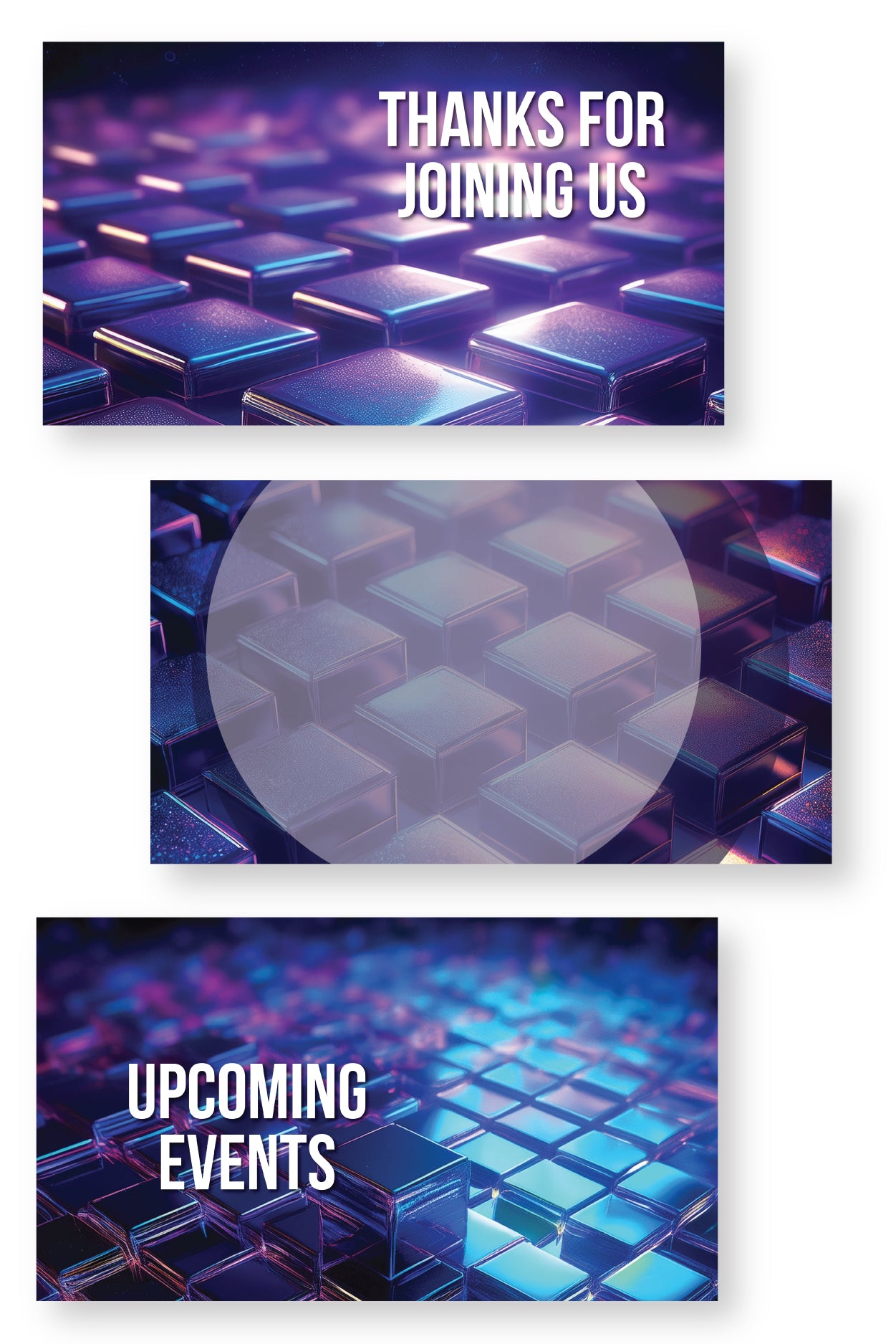 Iridescent Cubes Slide Templates {65+ Slides}