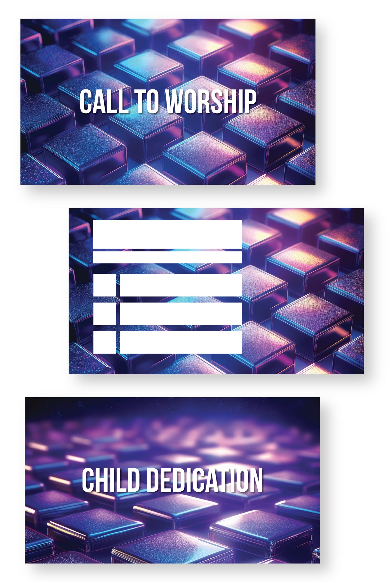 Iridescent Cubes Slide Templates {65+ Slides}