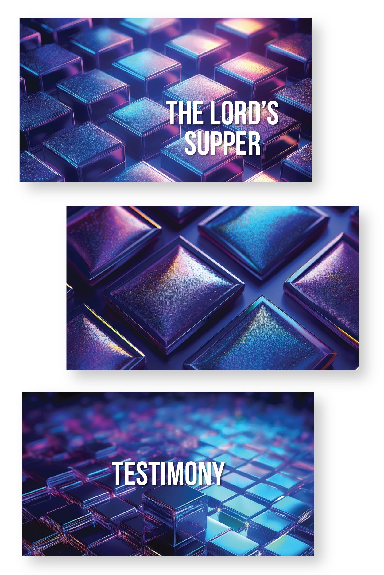 Iridescent Cubes Slide Templates {65+ Slides}