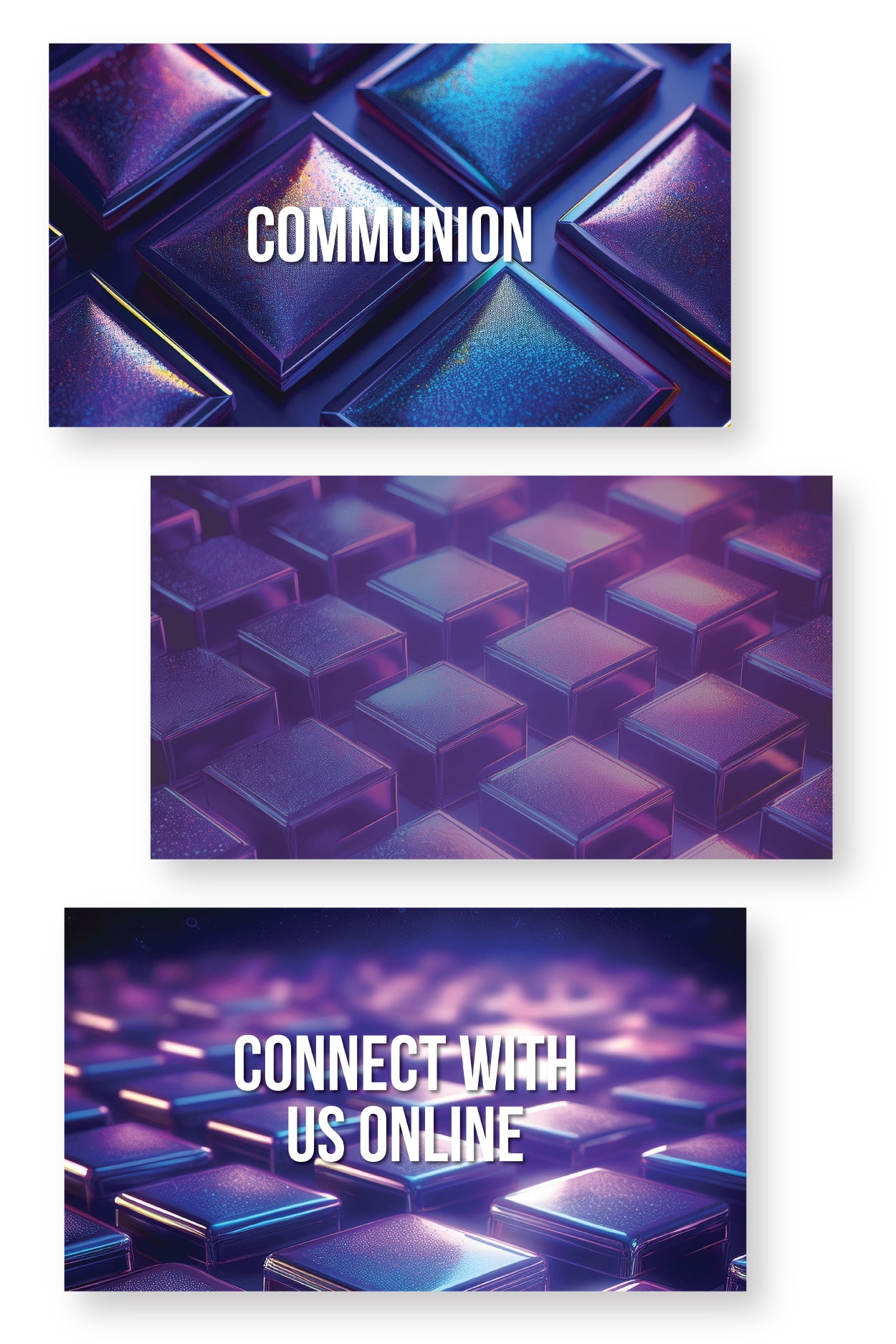 Iridescent Cubes Slide Templates {65+ Slides}