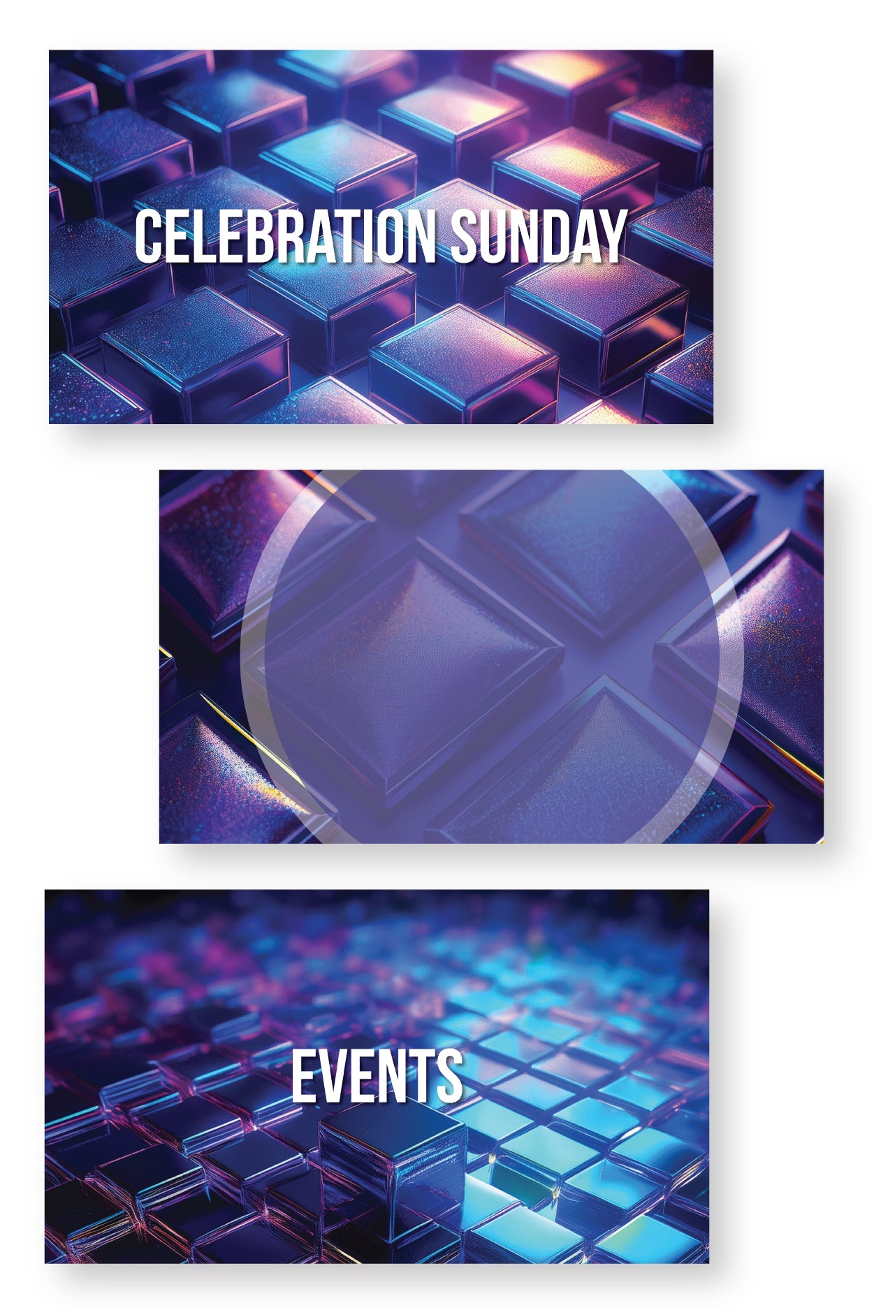 Iridescent Cubes Slide Templates {65+ Slides}