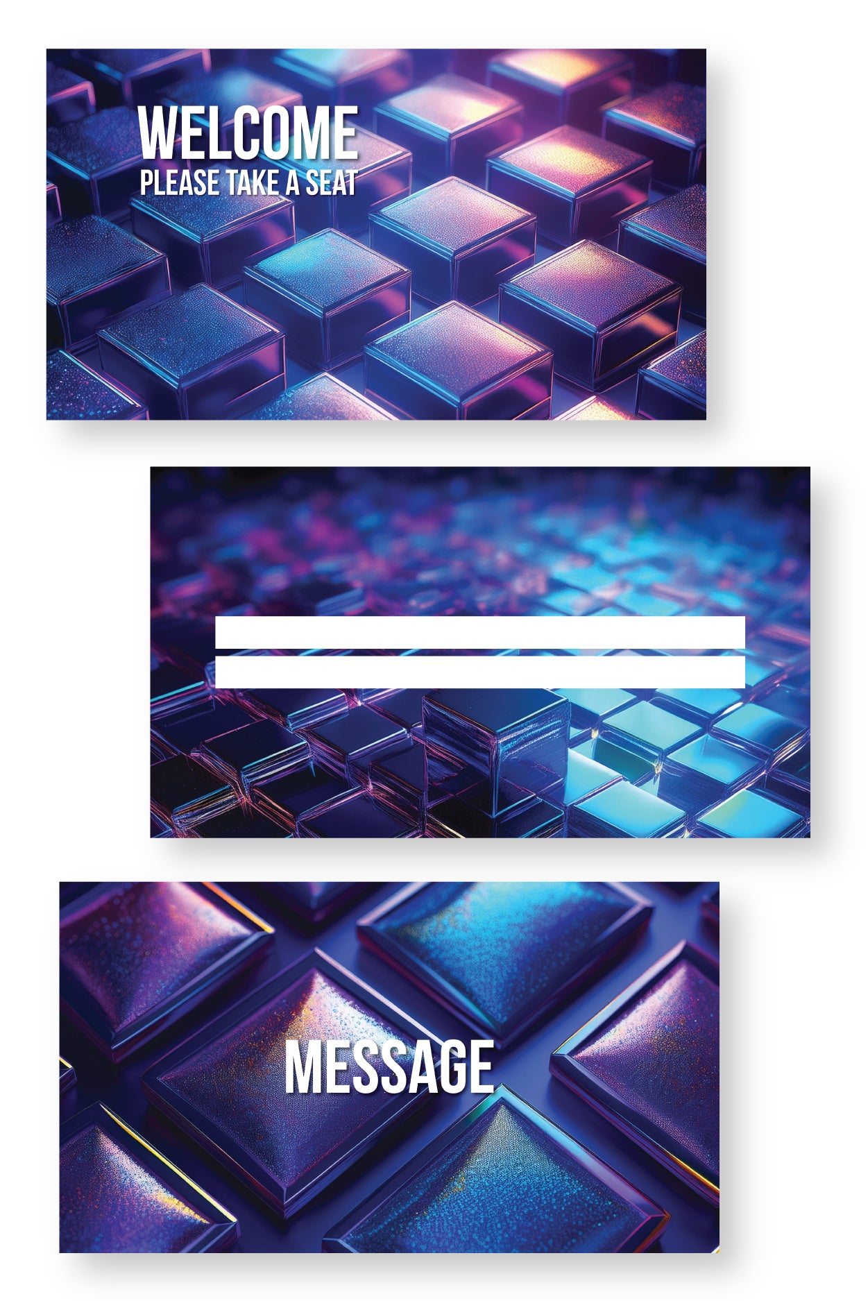Iridescent Cubes Slide Templates {65+ Slides}