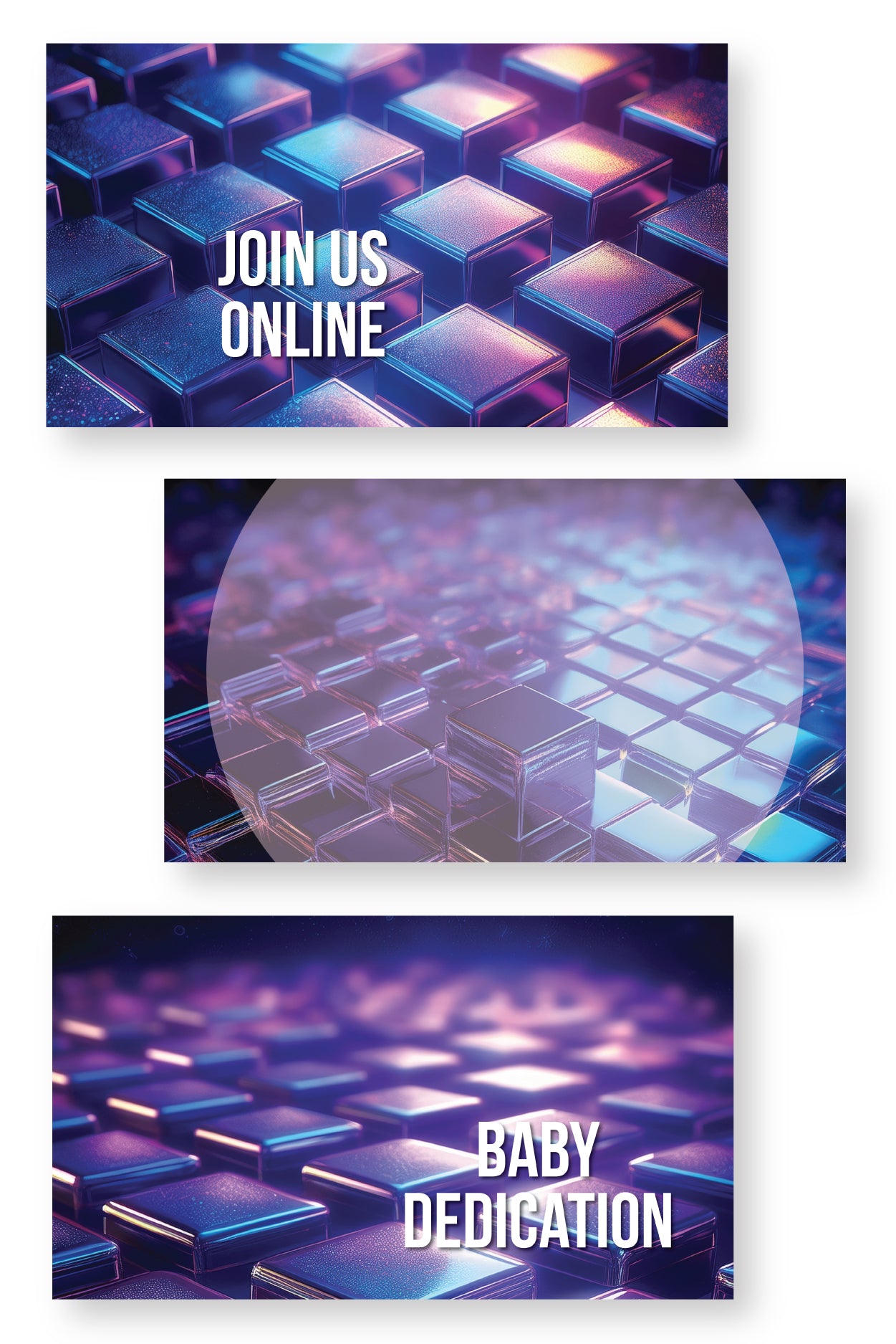 Iridescent Cubes Slide Templates {65+ Slides}