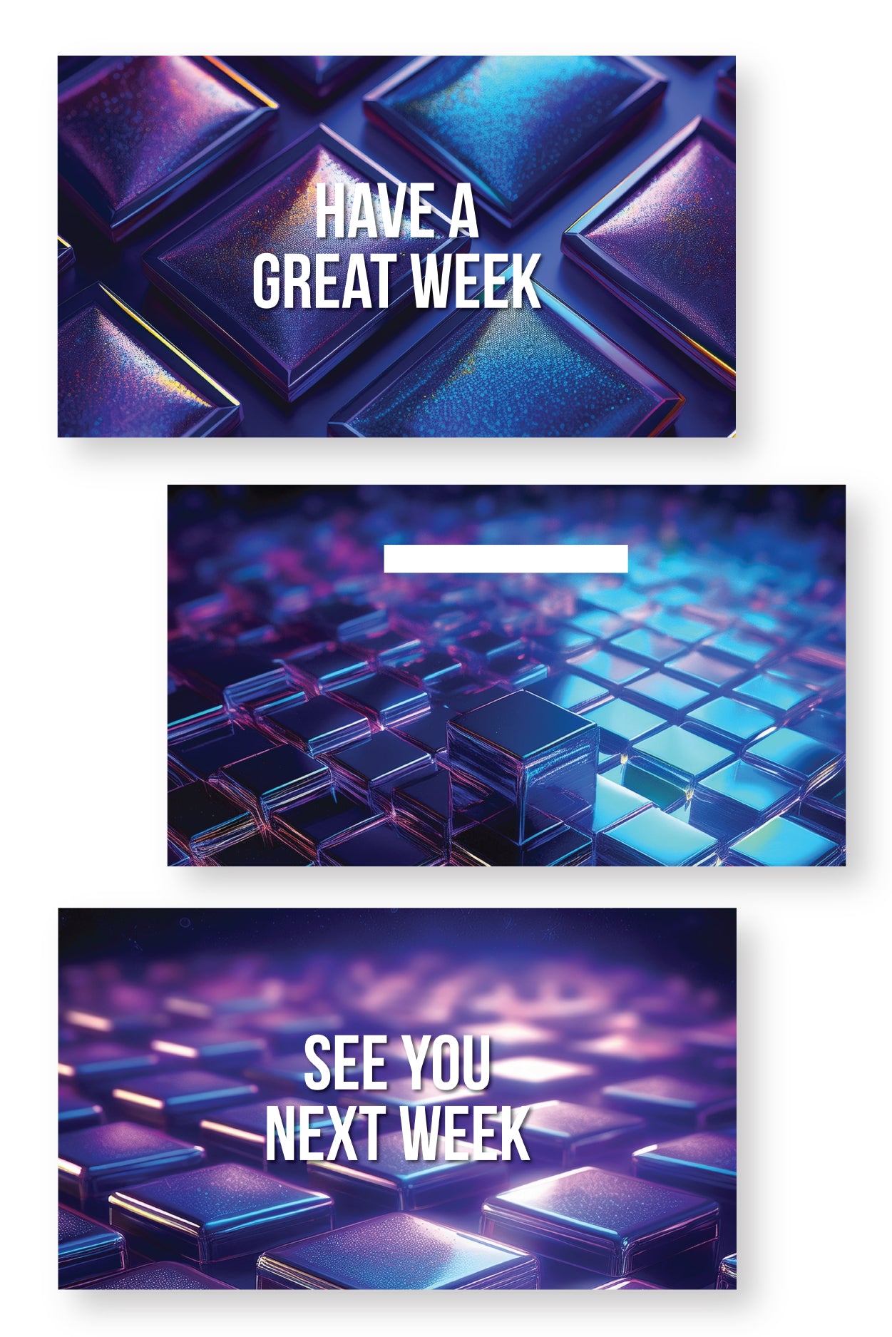Iridescent Cubes Slide Templates {65+ Slides}