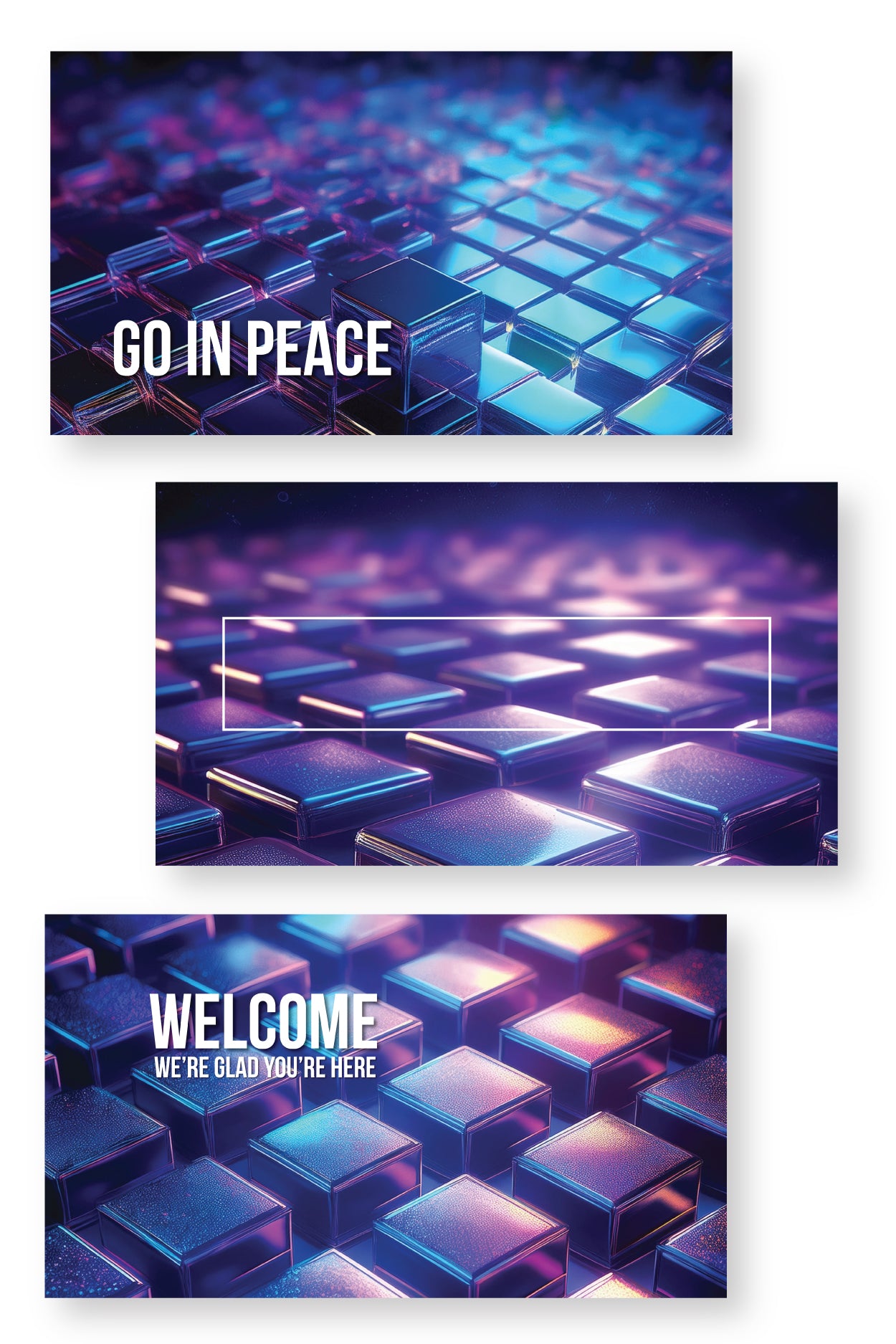 Iridescent Cubes Slide Templates {65+ Slides}
