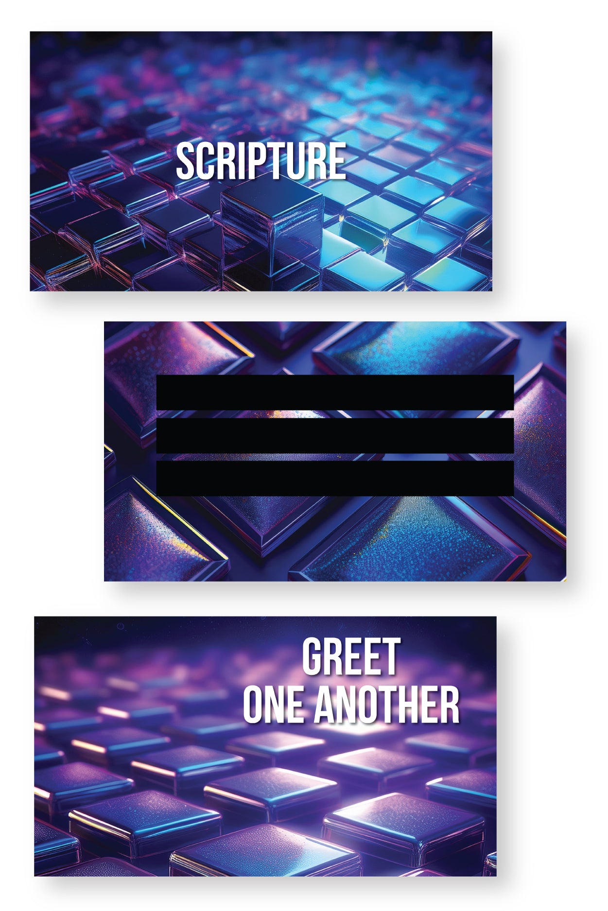 Iridescent Cubes Slide Templates {65+ Slides}