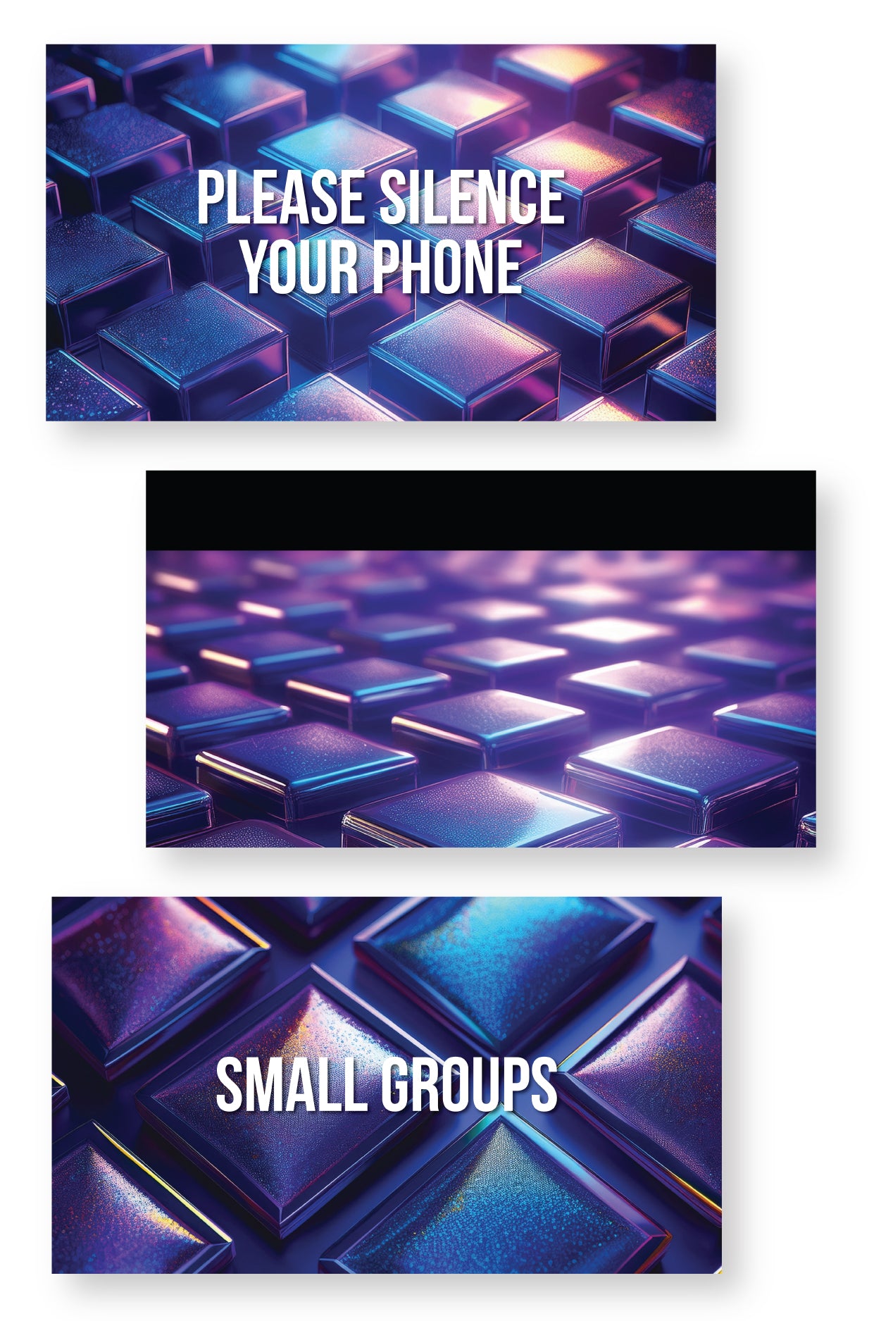 Iridescent Cubes Slide Templates {65+ Slides}