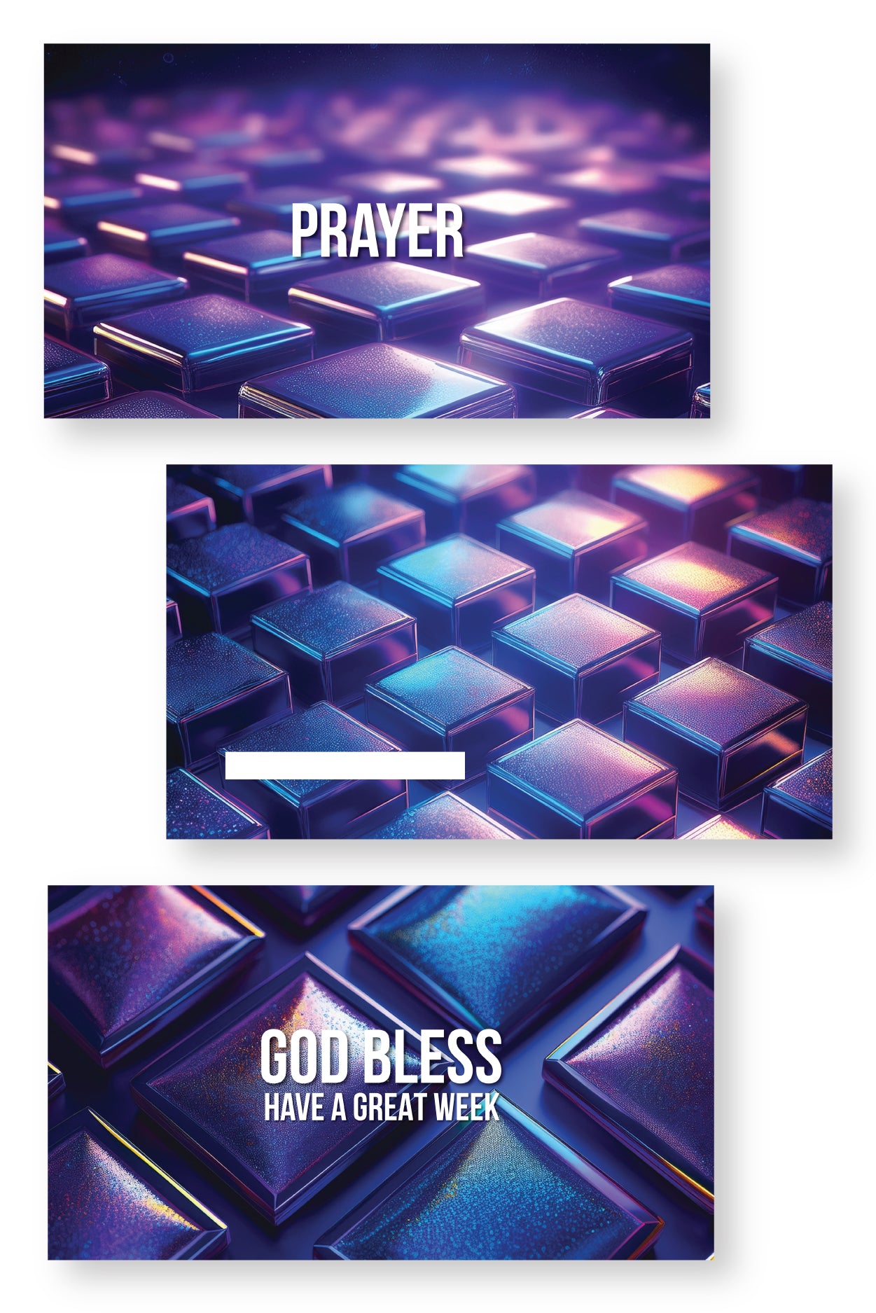 Iridescent Cubes Slide Templates {65+ Slides}