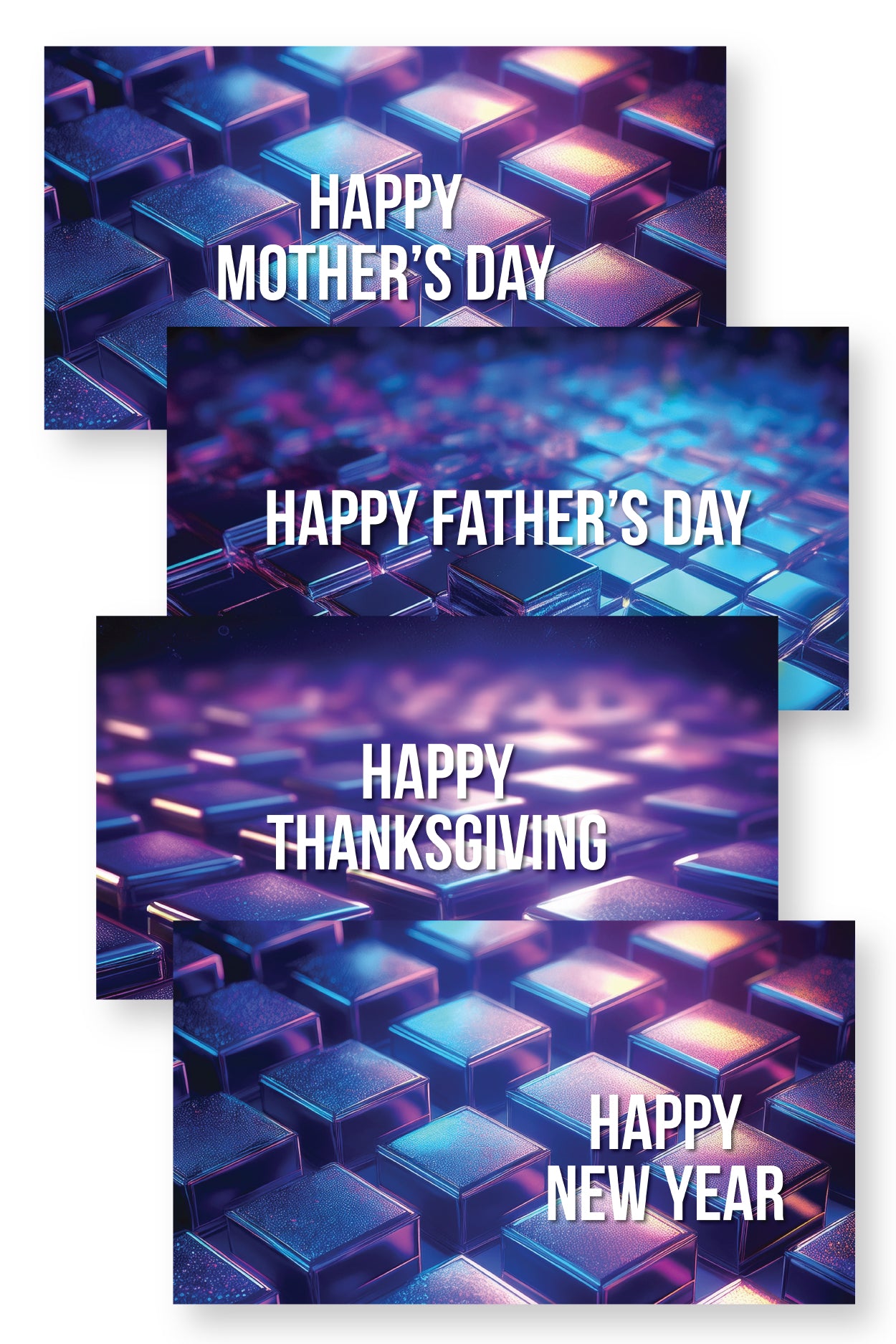Iridescent Cubes Slide Templates {65+ Slides}