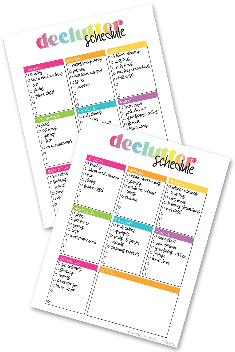 Declutter Calendar