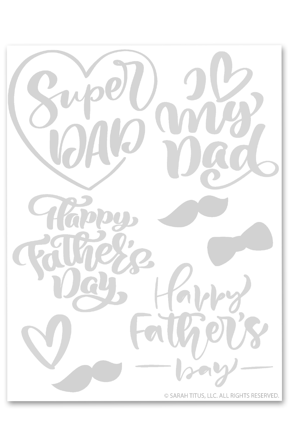 Father's Day Hand Lettering Pages
