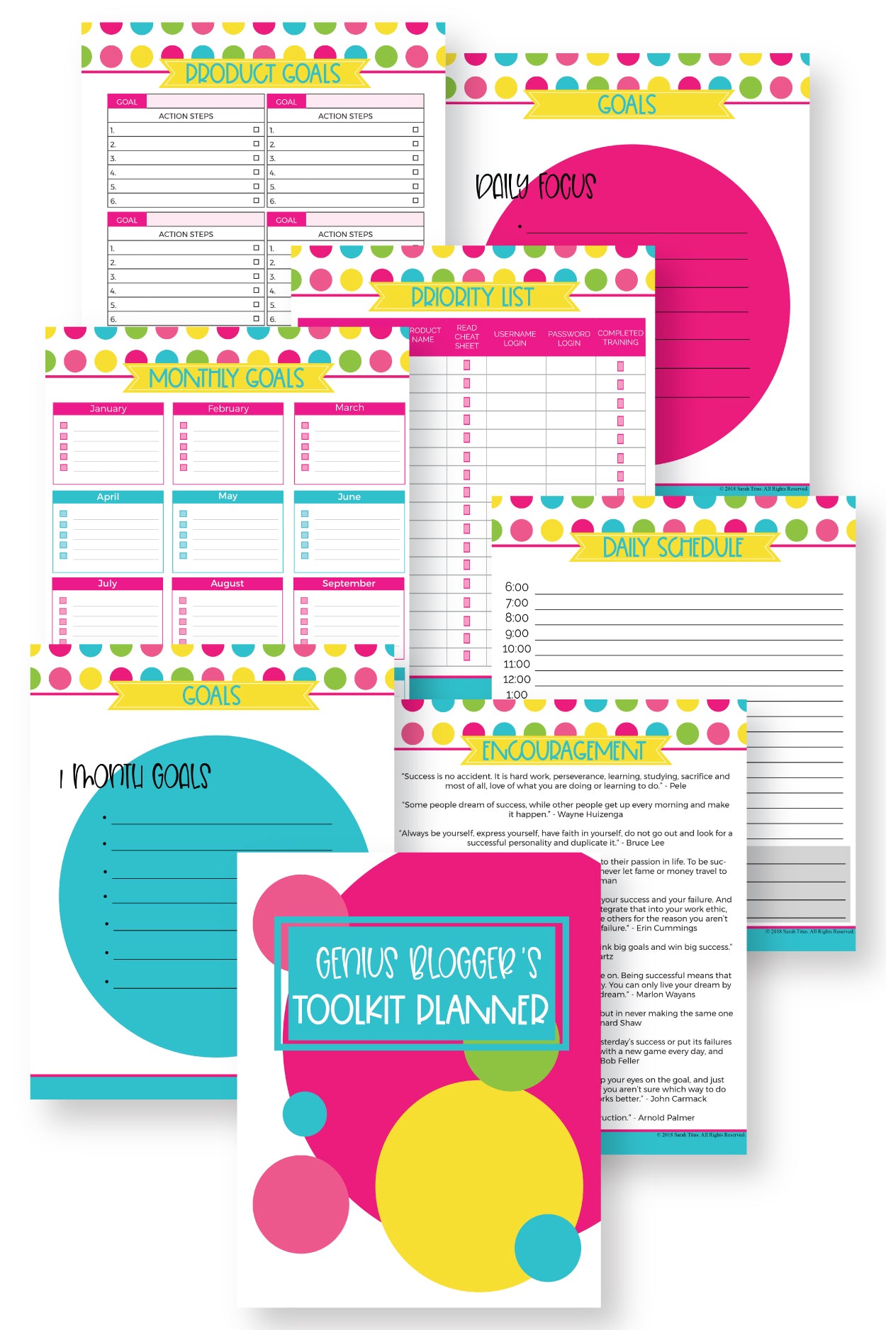 Genius Blogger's Toolkit Planner {17 pages}