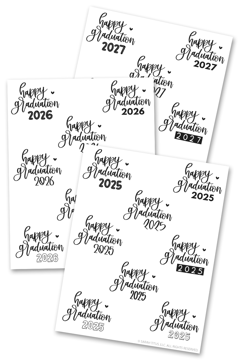 Graduation Stickers Printables