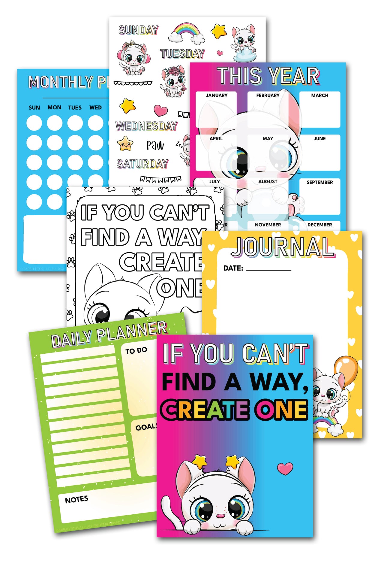 If You Can't Find a Way Create One Planner Pack {12 Pages}