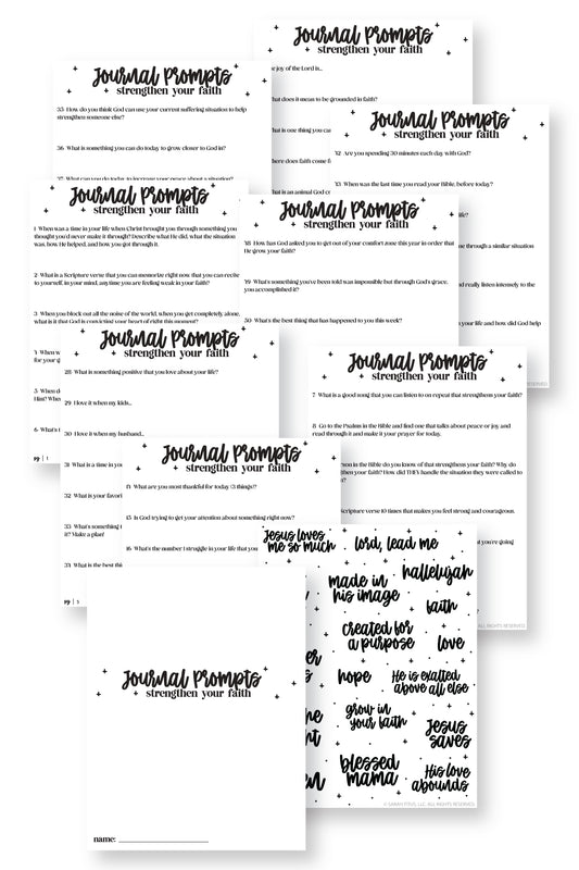 Journal Prompts to Strengthen Your Faith