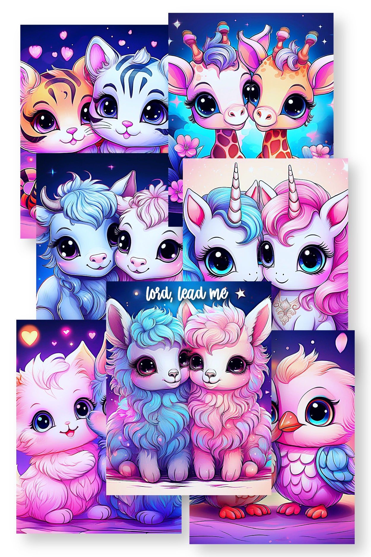Kawaii Couples Christian Binder Covers {50+ Pages}