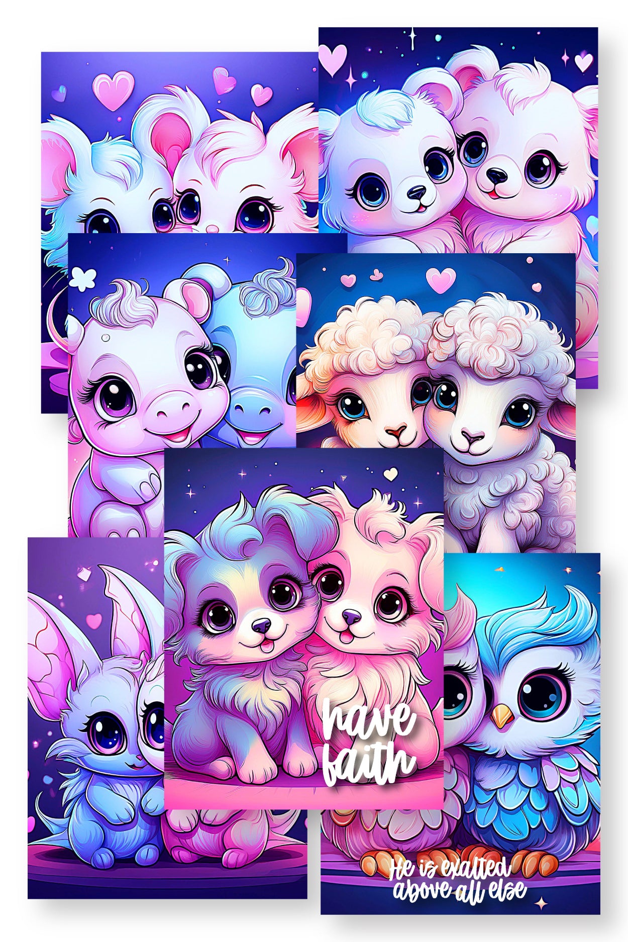 Kawaii Couples Christian Binder Covers {50+ Pages}