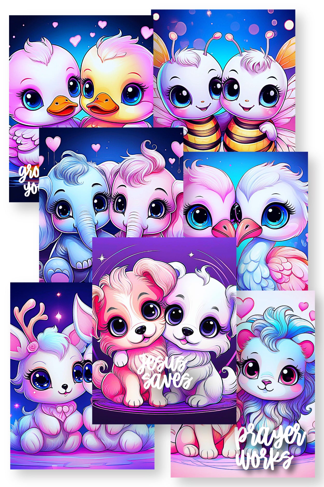 Kawaii Couples Christian Binder Covers {50+ Pages}