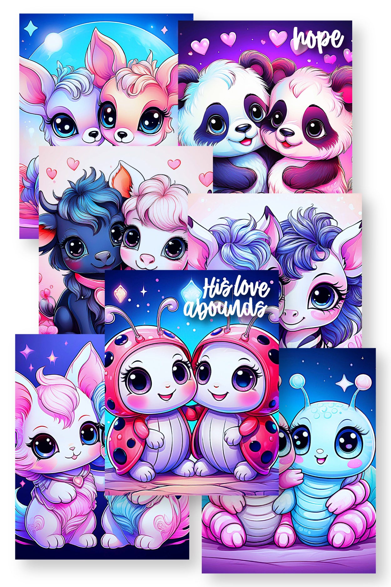 Kawaii Couples Christian Binder Covers {50+ Pages}