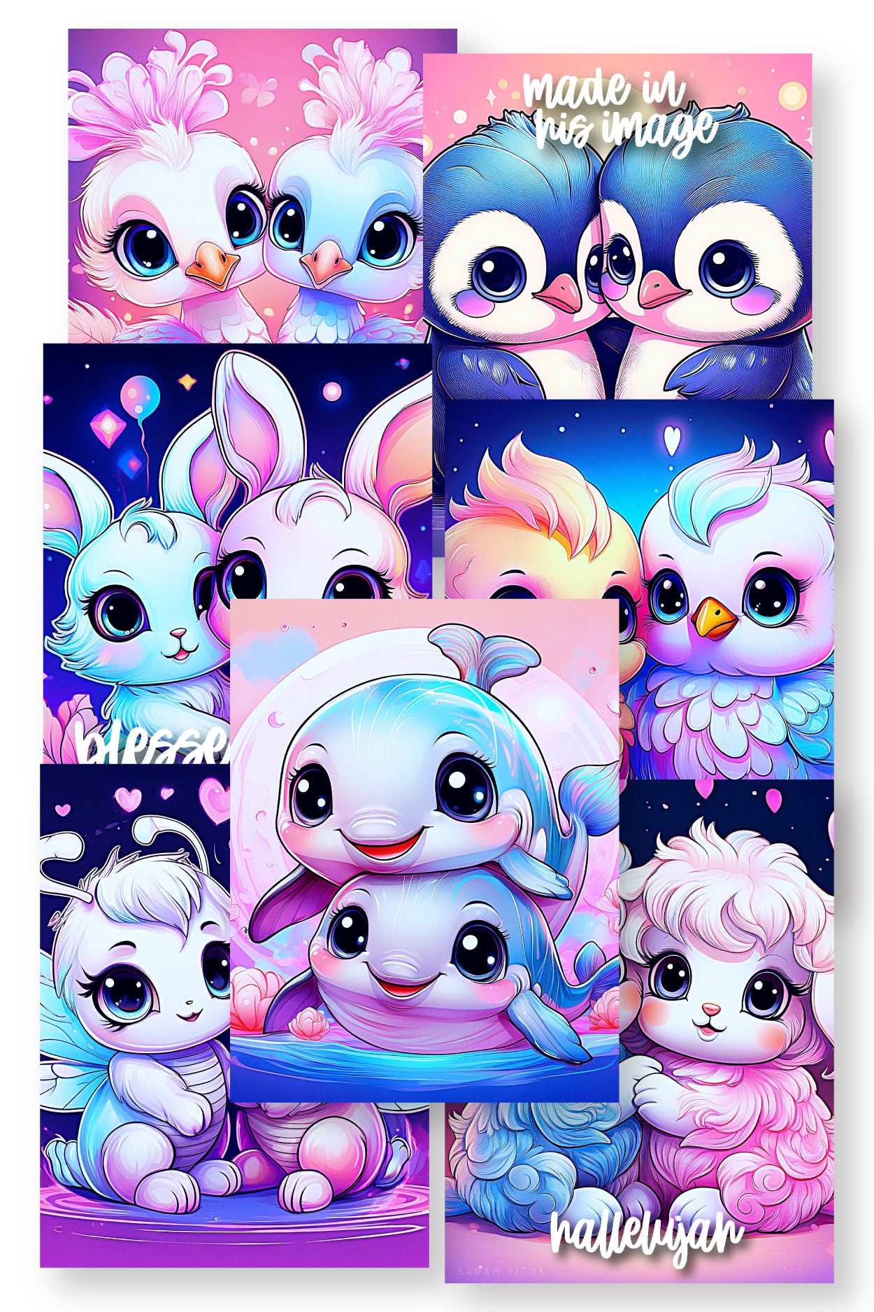 Kawaii Couples Christian Binder Covers {50+ Pages}