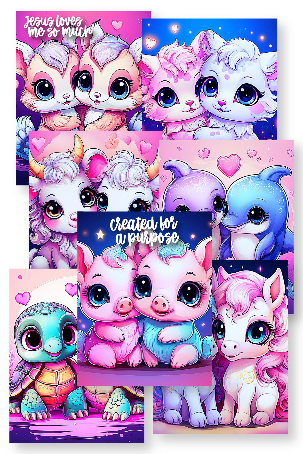 Kawaii Couples Christian Binder Covers {50+ Pages}