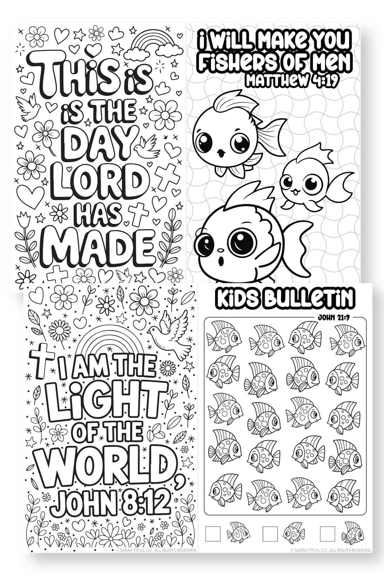 Kids Church Bulletin {Fishers of Men}