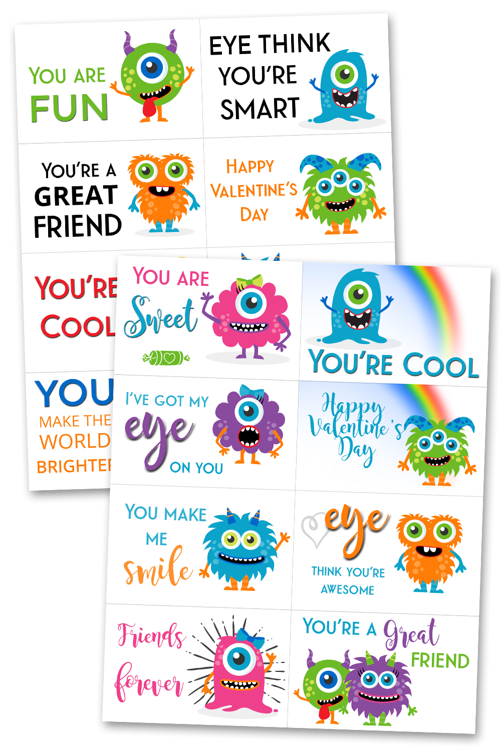 Monster Valentine's Day Cards