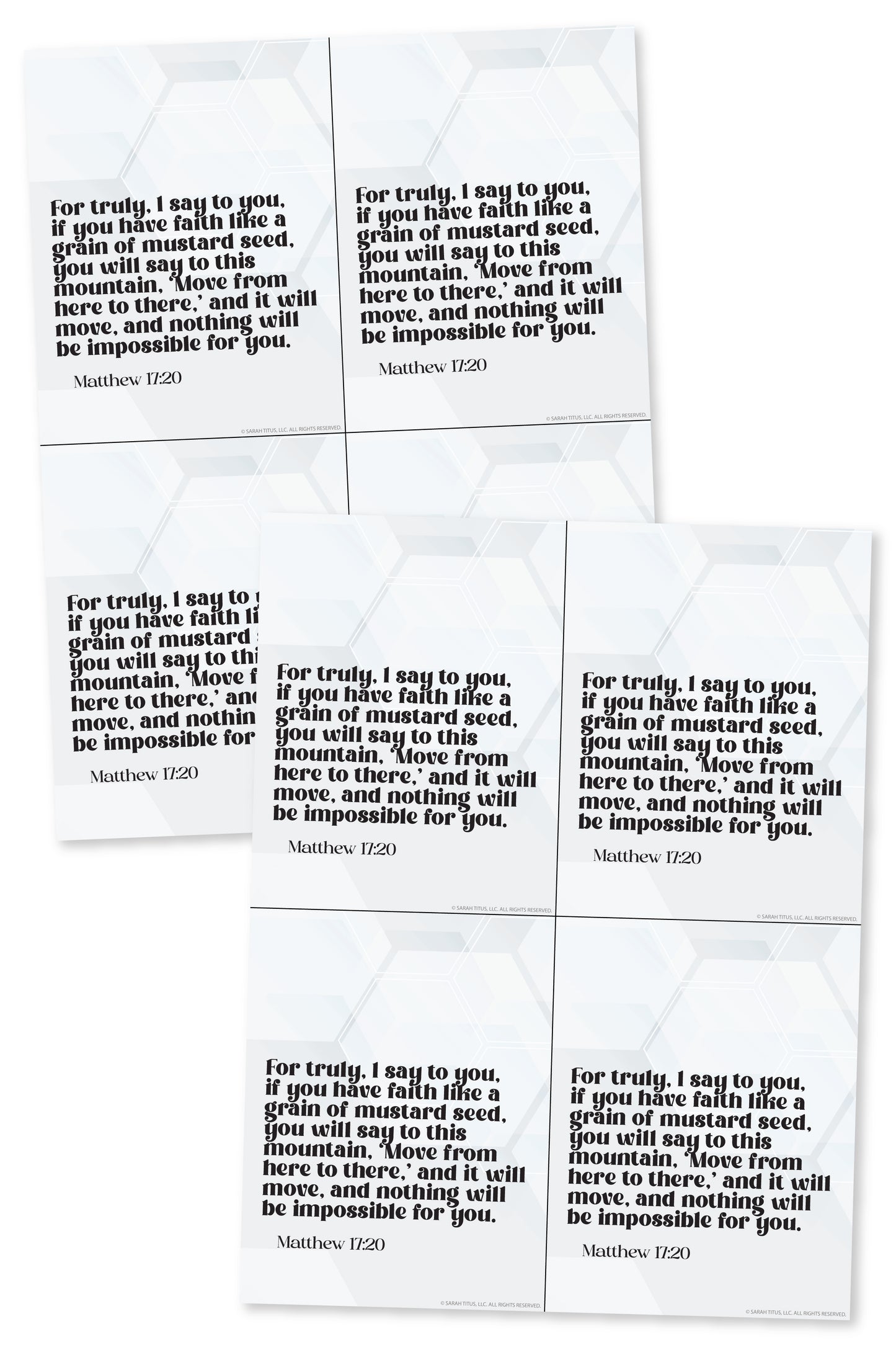 Mustard Seed Activity Cards