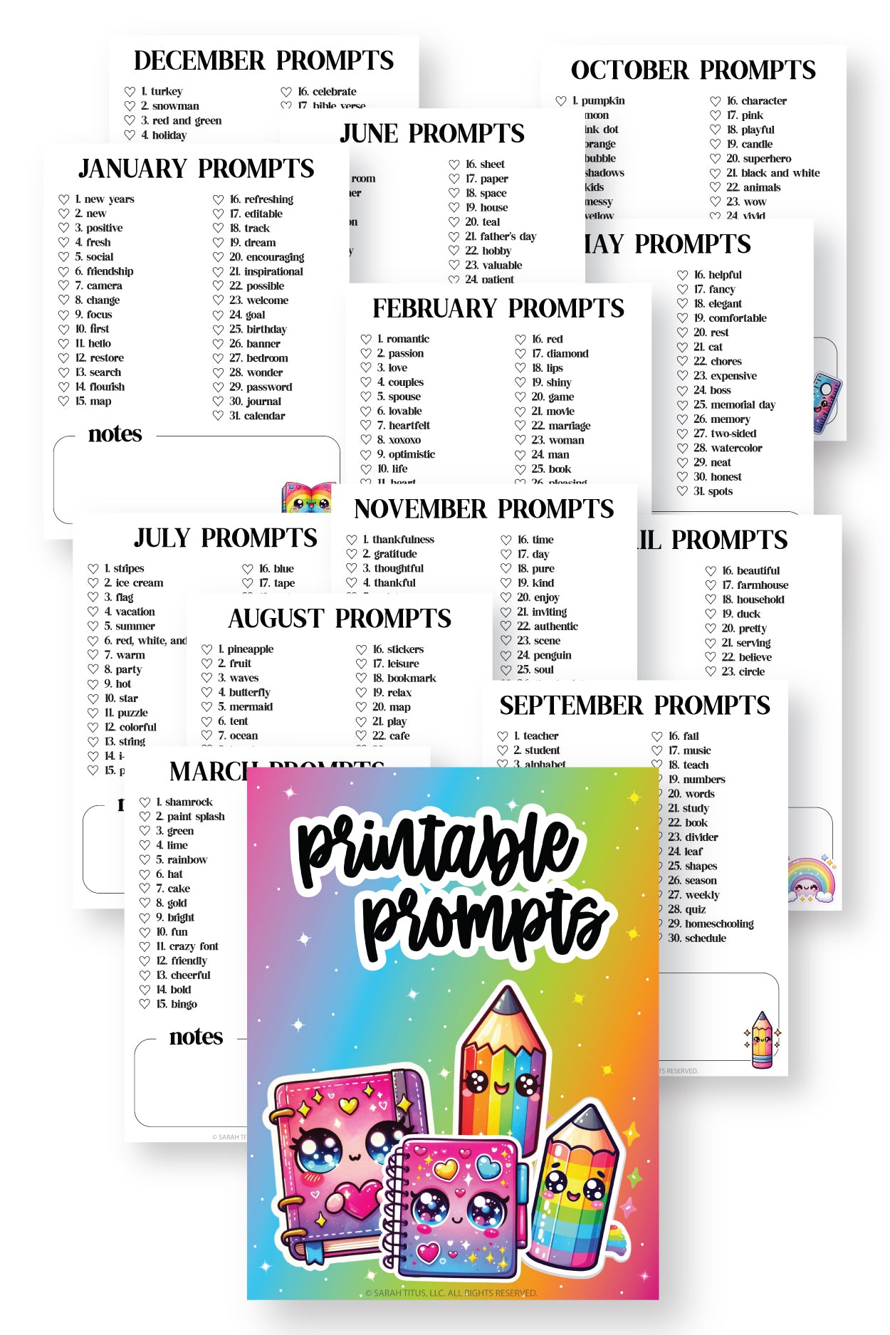 Printable Prompts Planner