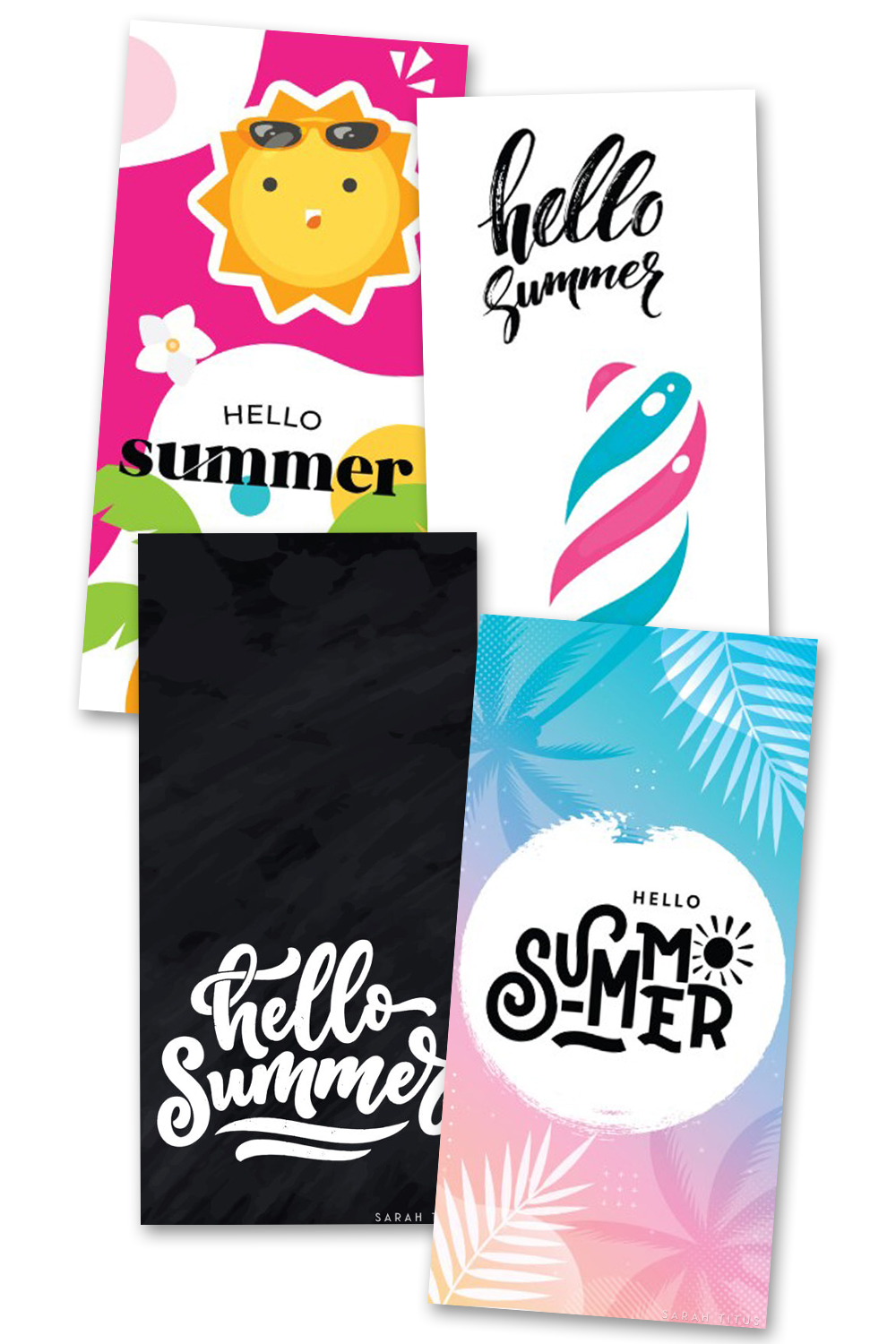 Summer Text Cards 