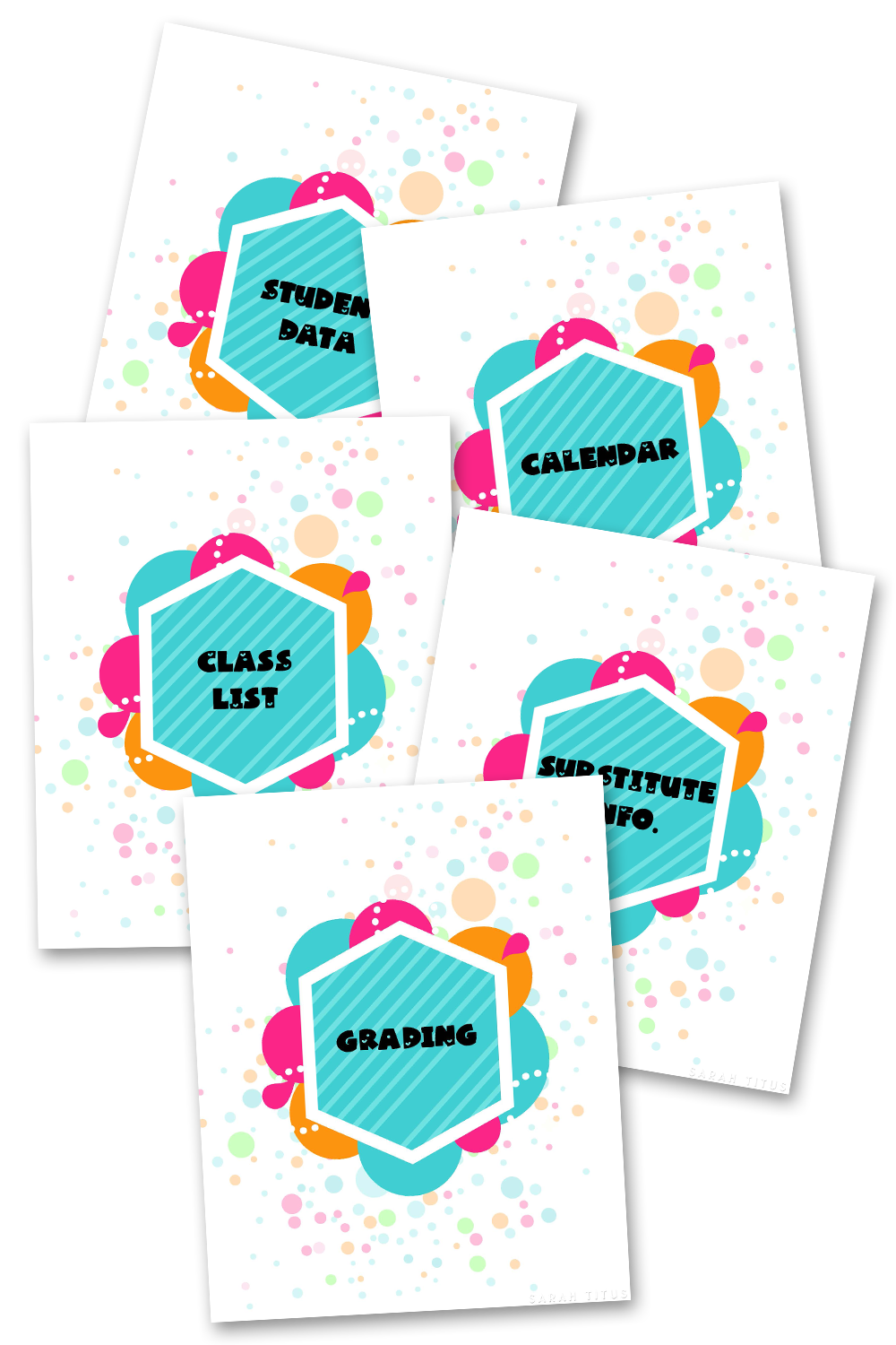 Teacher Binder Cover Printables