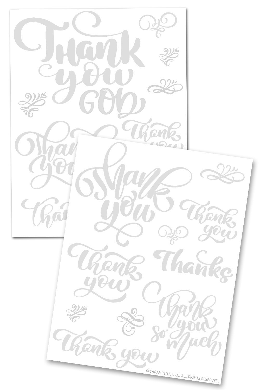 Thank You Hand Lettering Worksheets