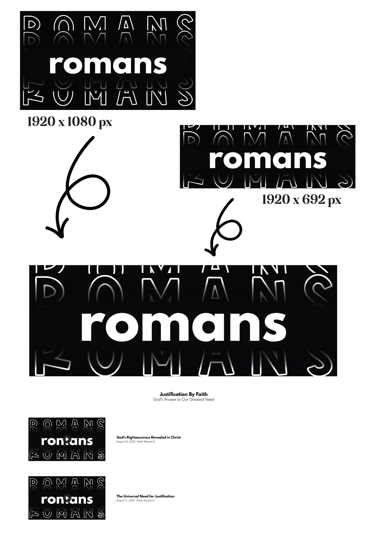 Typography Sermon Series Graphics {Books of the Bible}