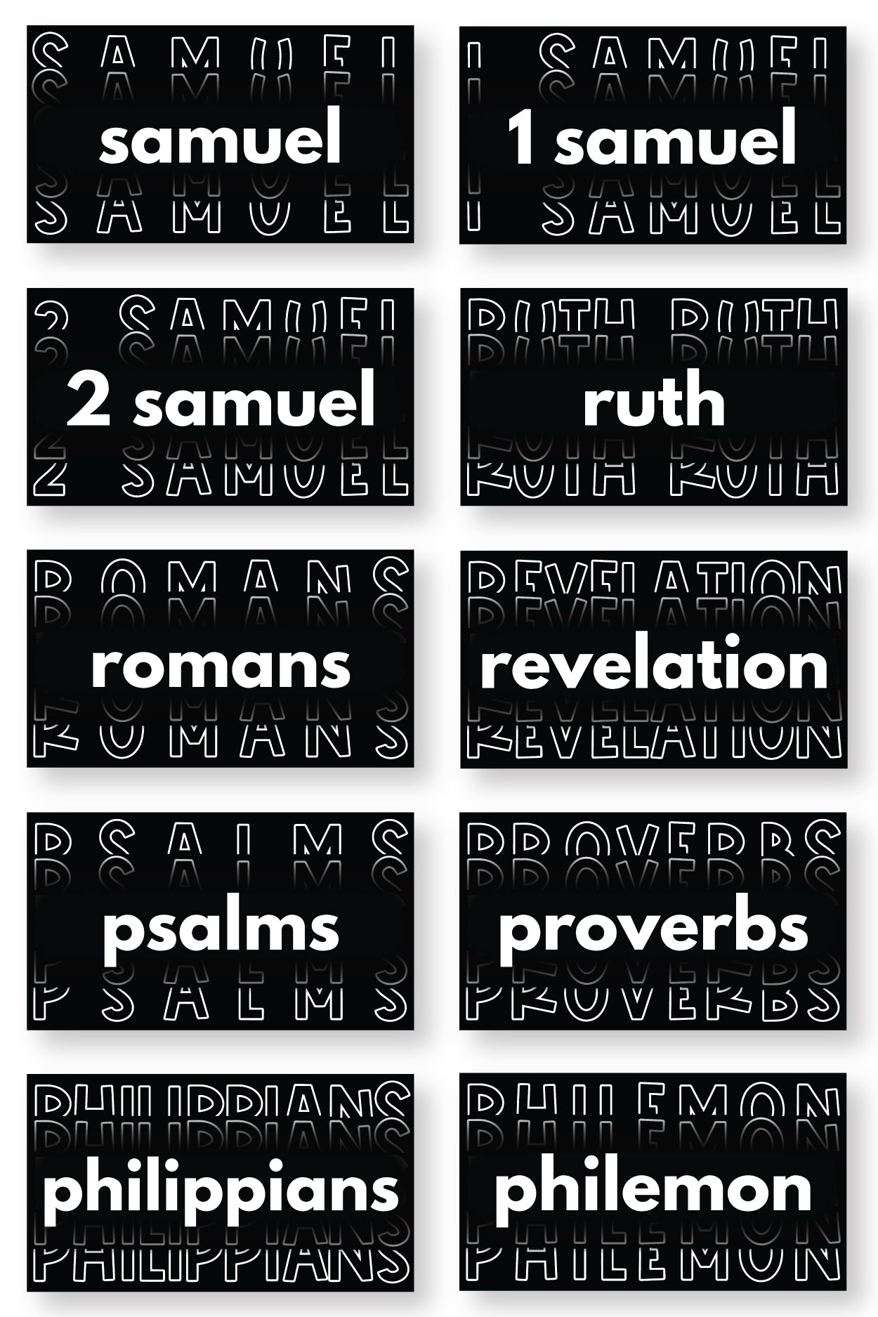 Typography Sermon Series Graphics {Books of the Bible}