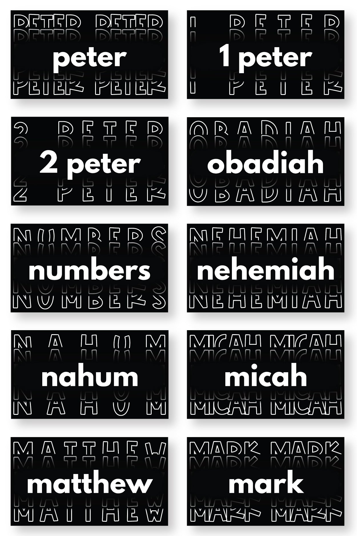 Typography Sermon Series Graphics {Books of the Bible}